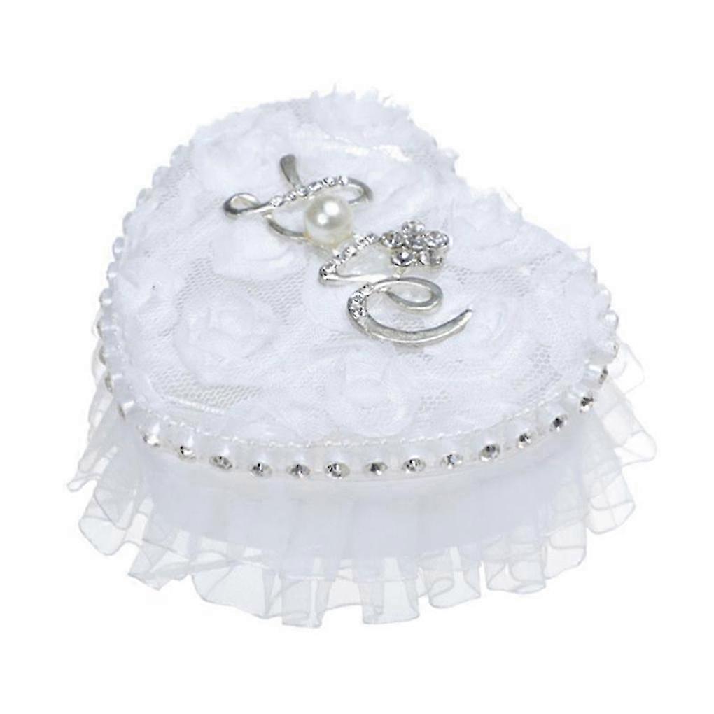 Decorative Heart Fabric Ring Box