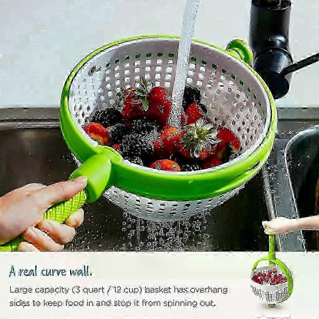 Salad spinner, collapsible handle strainer, vegetable drainer, kitchen accessories