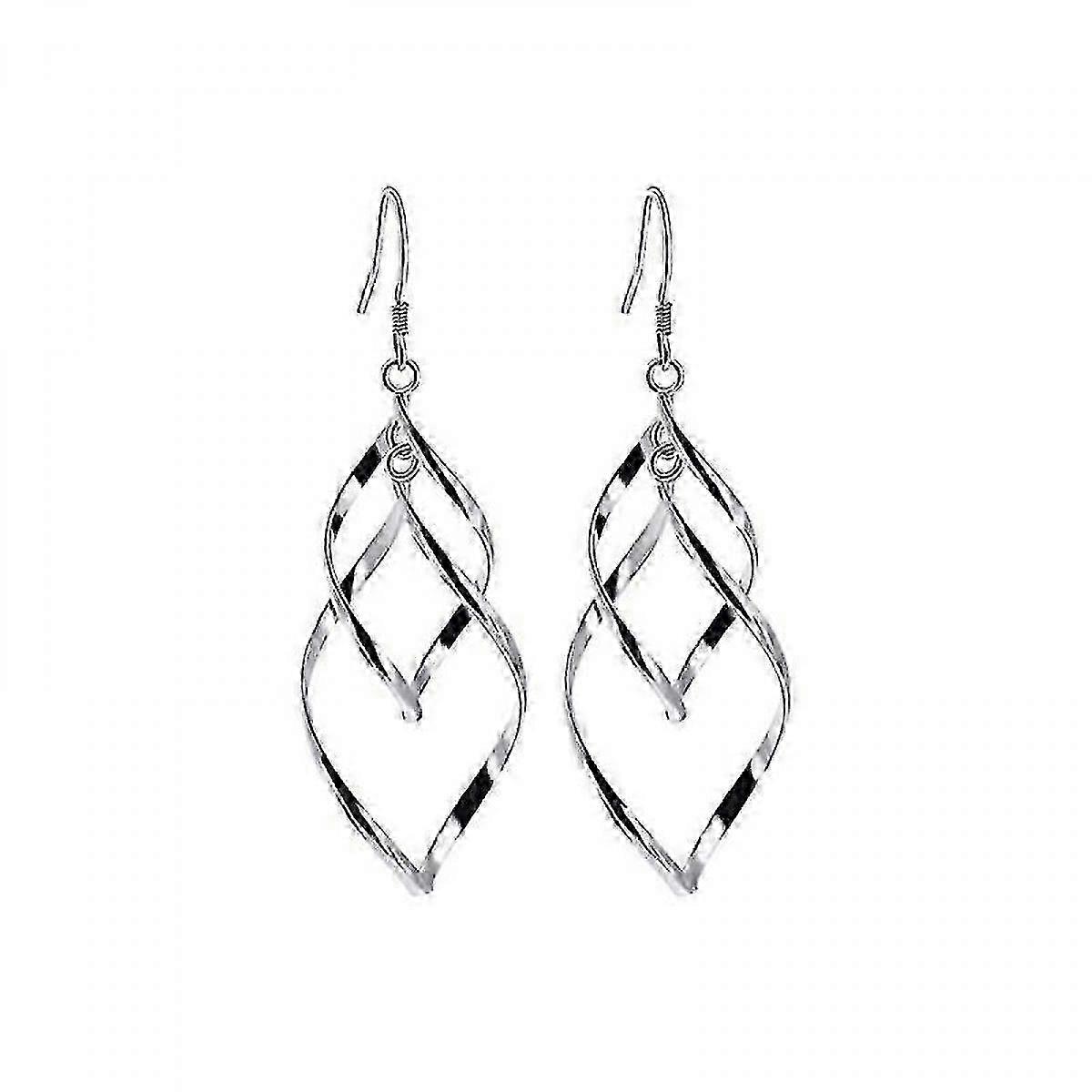 1 Pair Women's Leaf Long Tassel Earrings