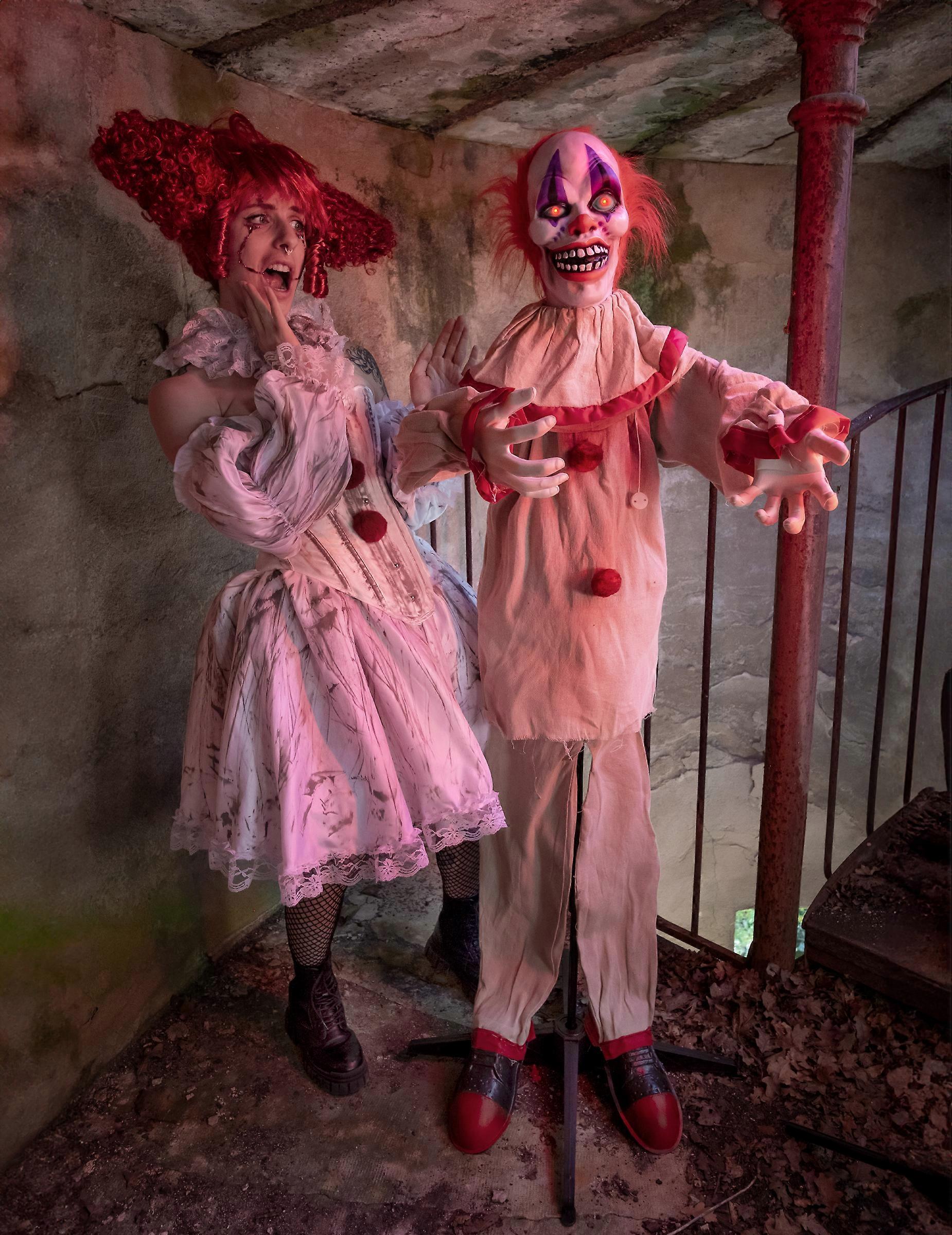 Décoration animée Clown Effrayant 153 cm