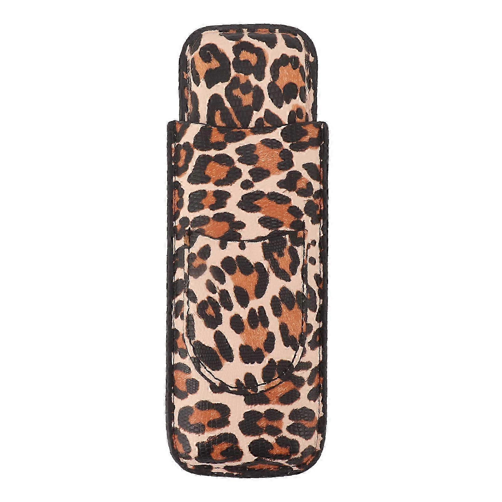 Leather Dual-Cigar Case Portable