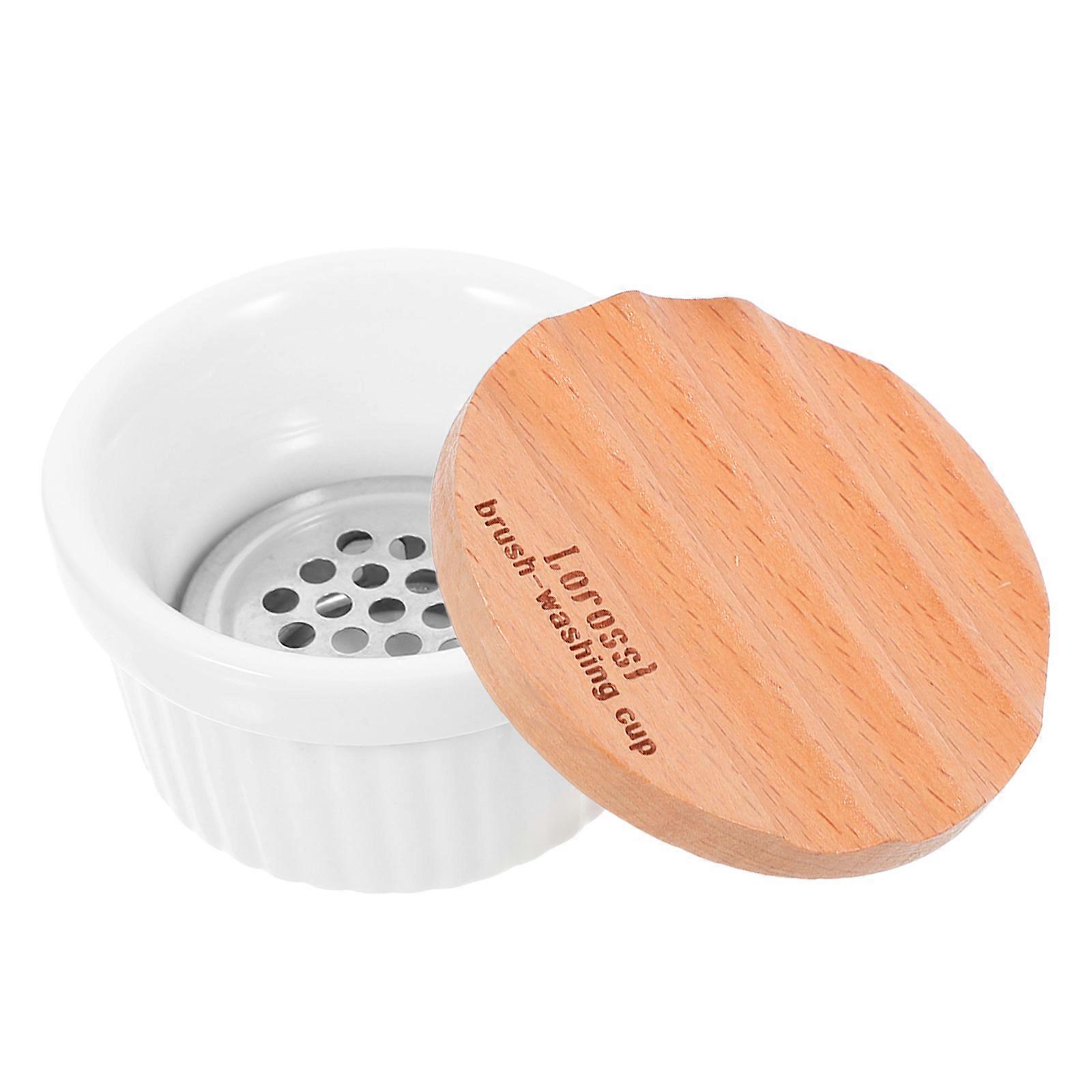 Ceramic Nail Dish Multi-Function Cup for Brush Cleaning 3Pcs Set