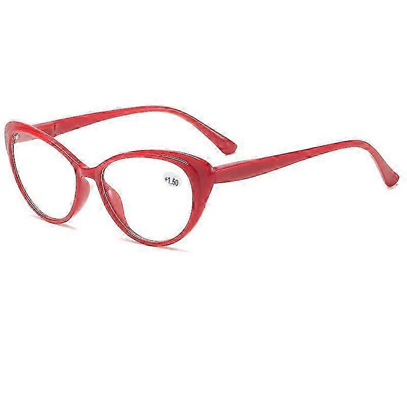 Black Red Acetate Reading Glasses