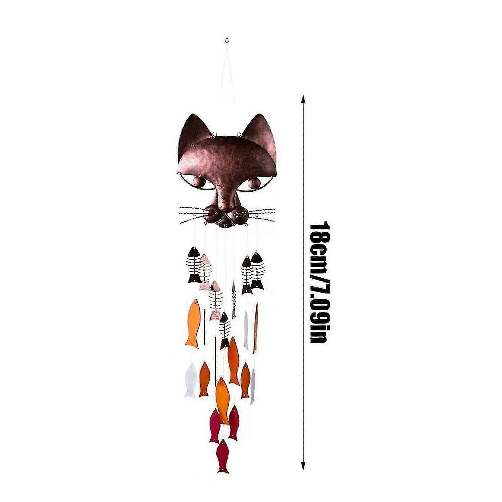 Cat-Shaped Metal Wind Chimes
