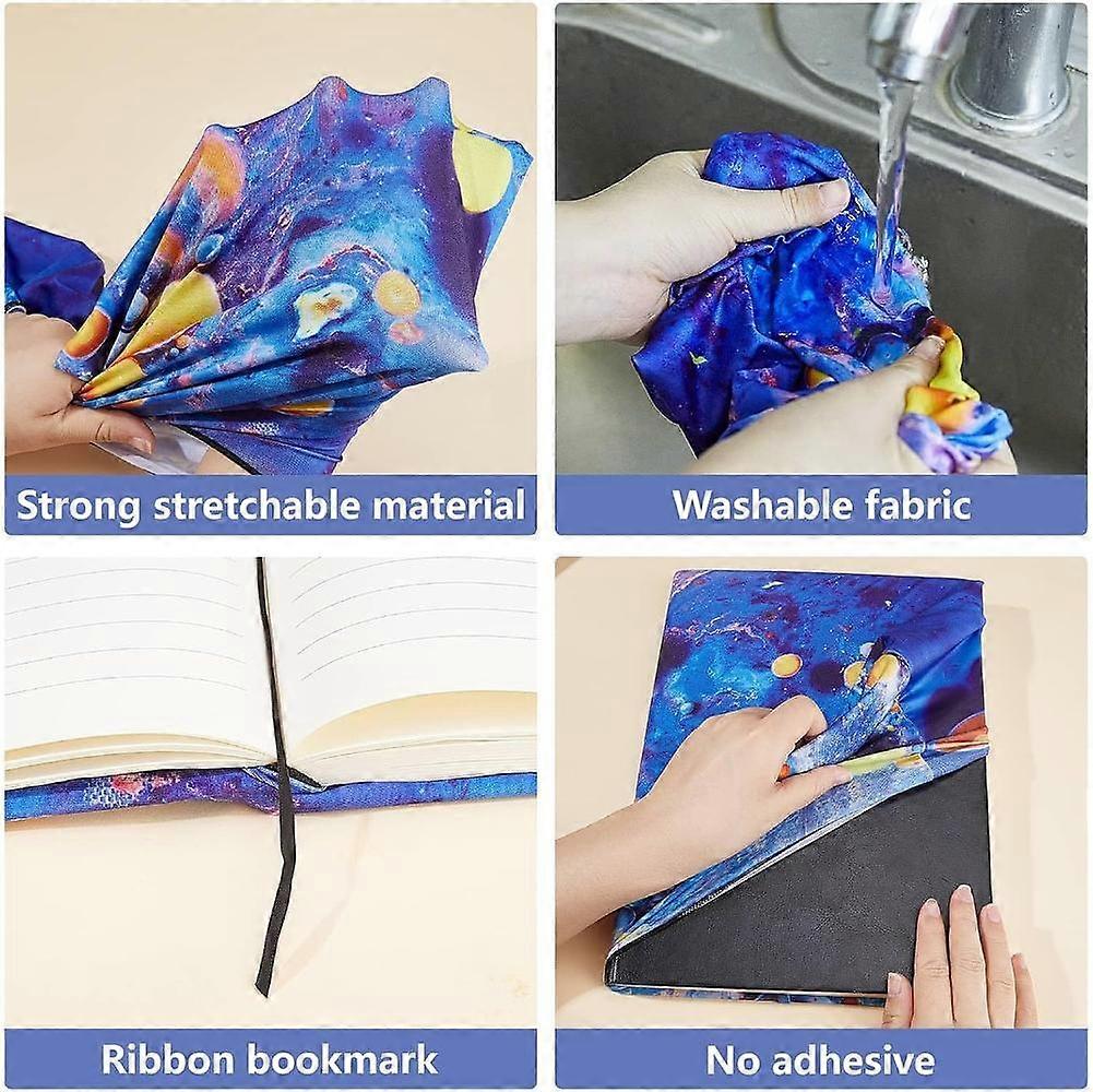 Polyester Book Covers Elastic Notebook Wraps Rectangle Geometry 400x250mm