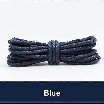 Leather Shoes Laces Round Coarse Cotton Shoelaces Rope Black and White Brown Waxed British Casual Boots Ankle Shoes Laces 1 Pair