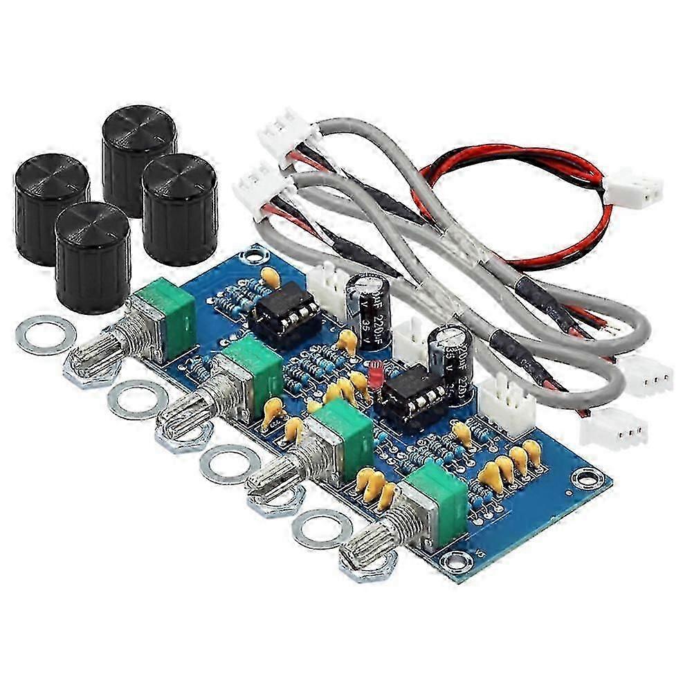 XH A901 NE5532 Tone Board Preamp Pre-Amp with Treble Bass Volume Adjustment Tone Controller compatible with Amplifiers Board AH
