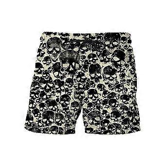 Hawaiian Men Swim Trunks Skull Beach Shorts Quick Dry Outdoor Leisure Sports Surfing Shorts Breathable Fashion Men Shorts Moto