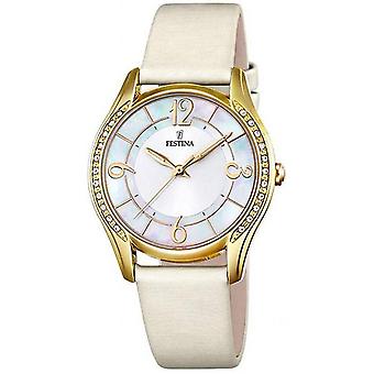 Festina Mademoiselle Quartz Analog Women's Watch with Cowskin Bracelet F16945/A