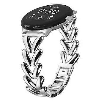 Adjustable Stainless Steel Band for Pixel Watch 3 41mm, Silver Metal Replacement Strap for Pixel Watch 2
