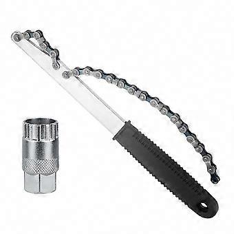 Bicycle Chain Whip and Cassette Lockring Removal Tool Set, Multicolor Durable Bike Sprocket Wrench for Gear Repair