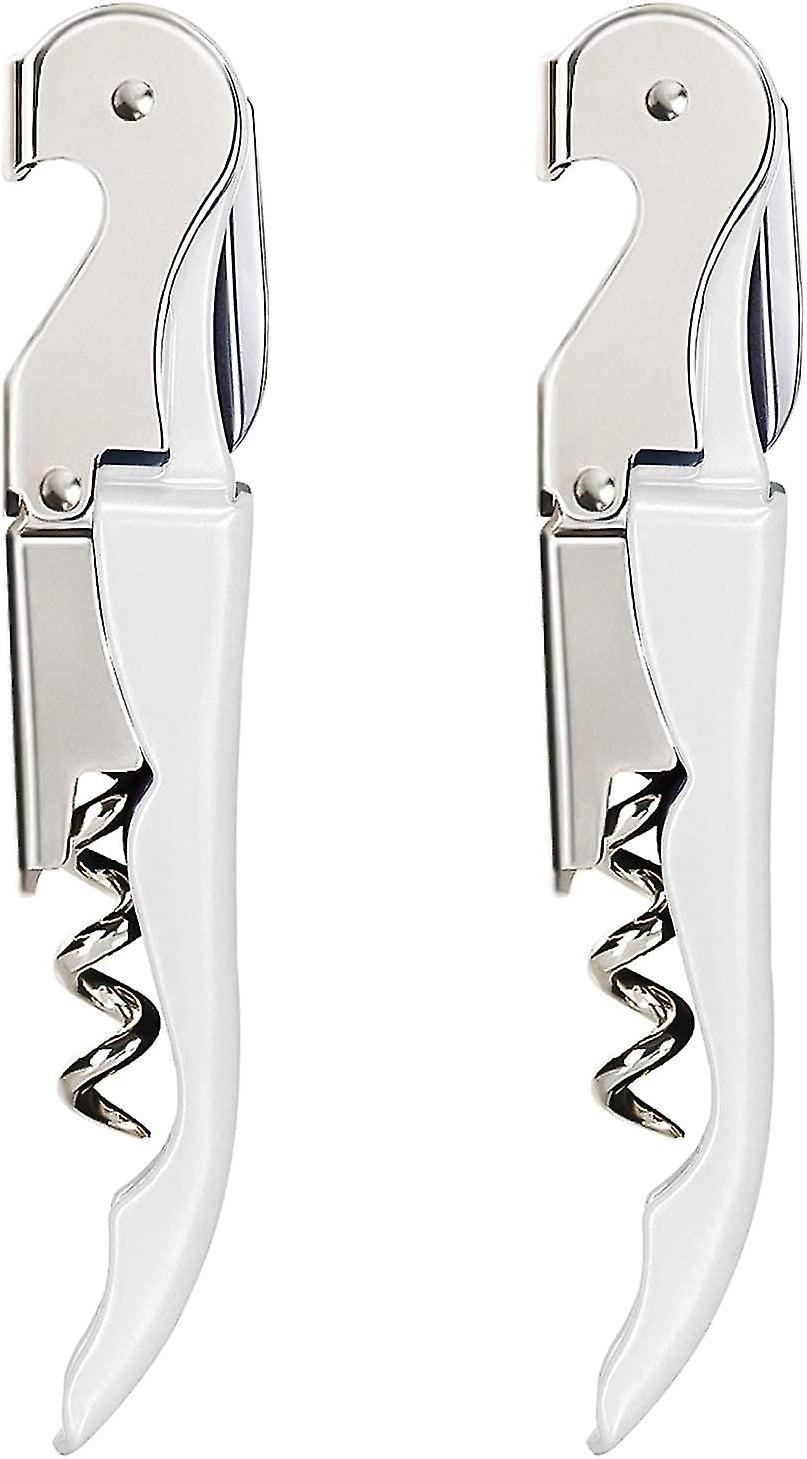 מלצר כרום כבד פותחן יין חולץ פקקים עם חותך נייר כסף, מפתח יין מקצועי 2 חבילות