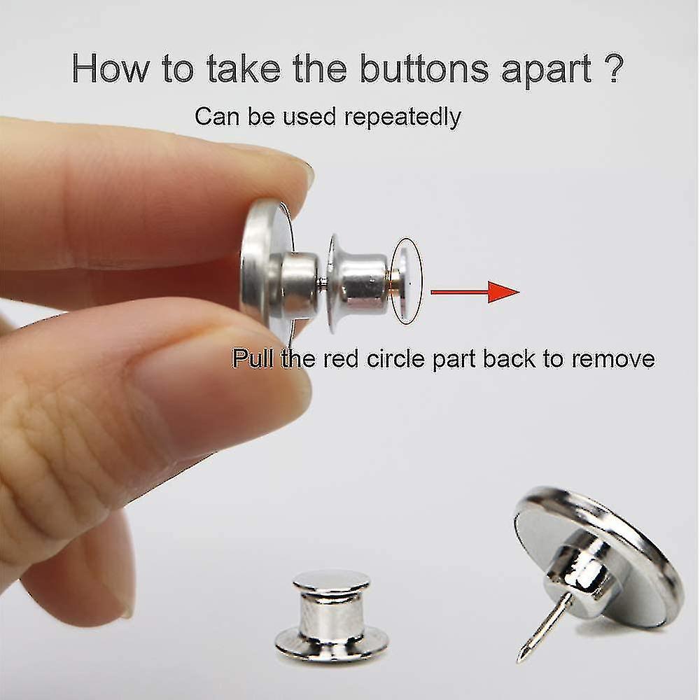 4 Sets Button Pins For Jeans, Jean Button Replacement, Adjustable Jean Button Pins Metal Clips Snap