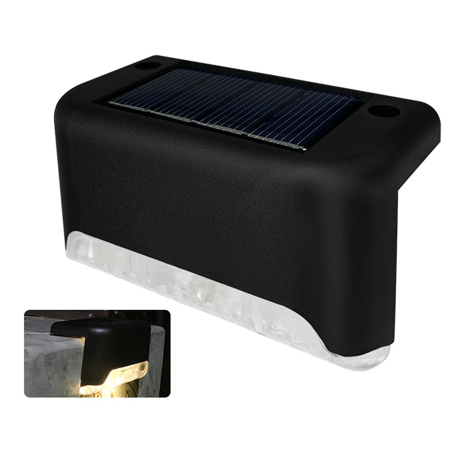 4pcs Solar Path Stair Lamp Lightweight Durable Wall Lamp For Weddings Birthdays Decoration