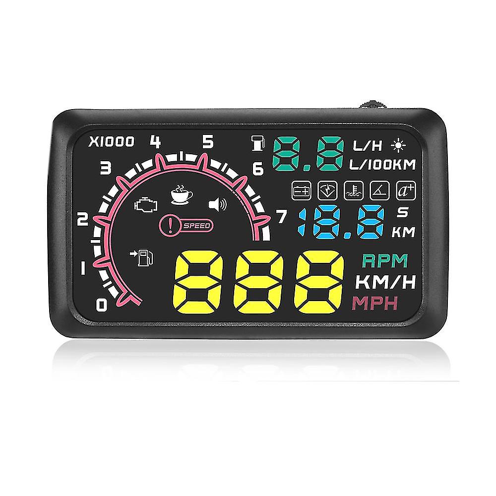 Multi-function Car 5.5 Inch Hud Speeding Fuel Warning Windshield Projector System With Obd2