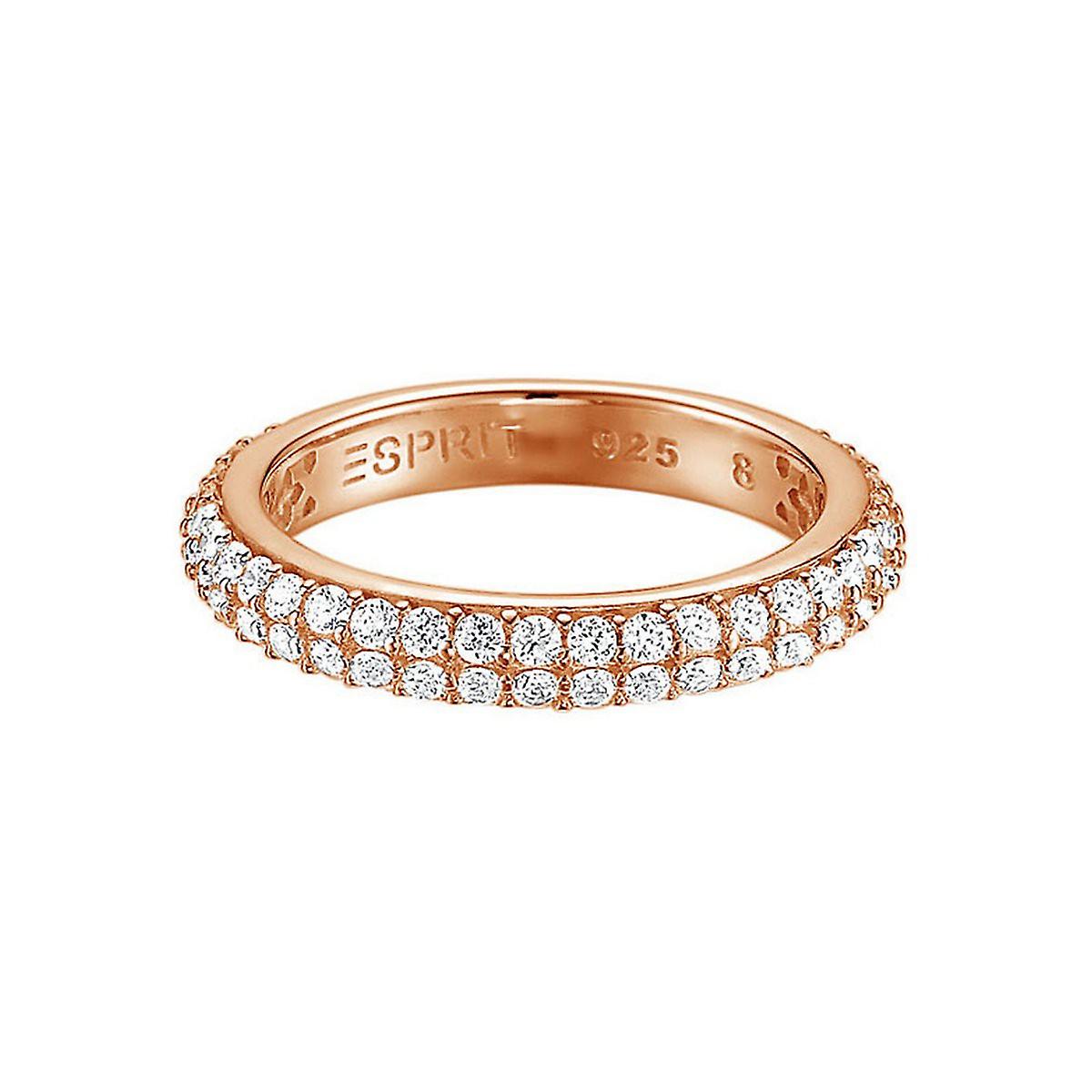 ESPRIT women's ring silver Rosé cubic zirconia elegance ESRG91667G1