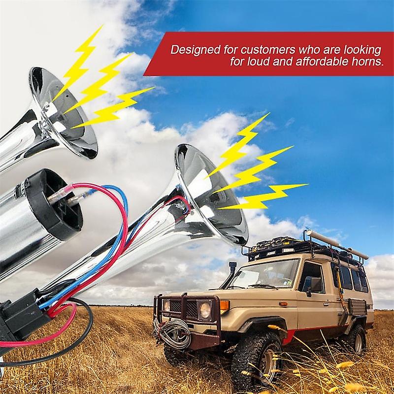 180DB Drucklufthupe Rot - 12/24V Für Auto, LKW & Motorrad