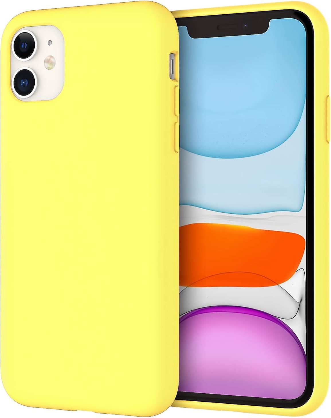 Silicone Case for iPhone 11 (2019) 6.1-Inch, Silky-Soft Touch Full-Body Protective Case, Shockproof Cover with Microfiber Lining, Flash