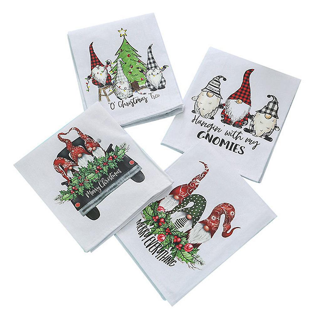 Décor de cuisine à thème de Noël Serviette de cuisine Serviette de cuisine Arbre de Noël Père Noël