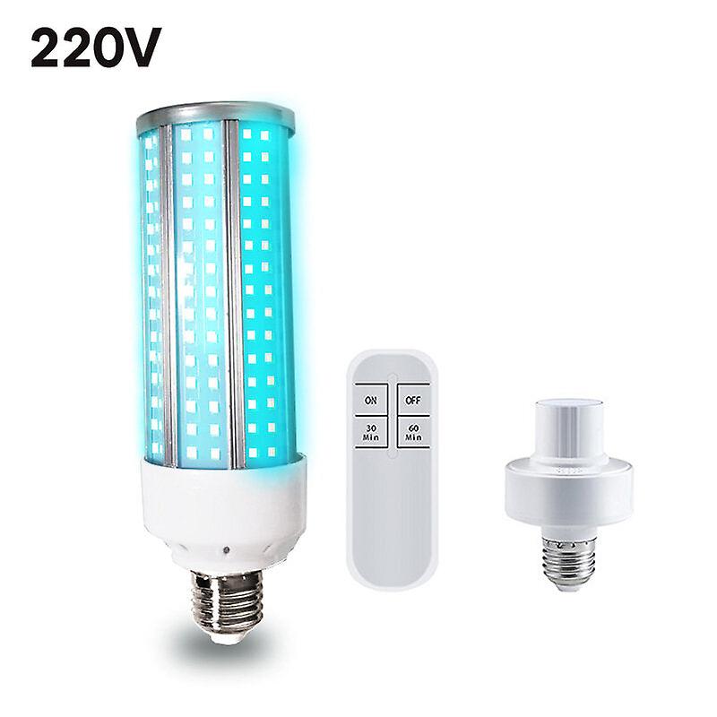 30W Uv Germicidal Lamp Led Uvc Light Bulb With Remote Control Timer - 110v/220v