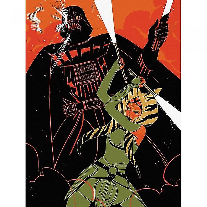 Star Wars Ahsoka Vs Darth Vader Canvas Afdrukken