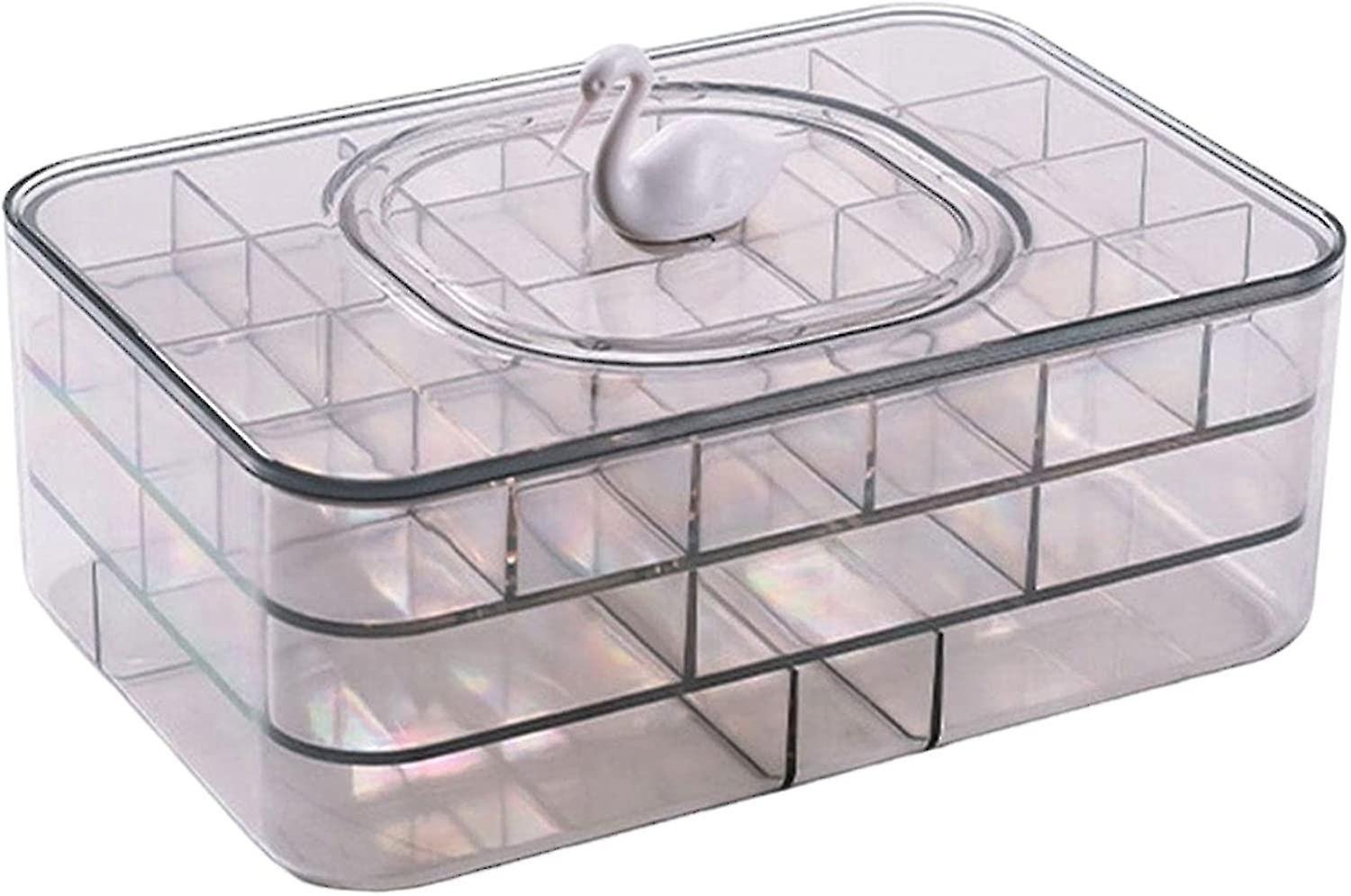 Jewelry Storage Box Transparent With Lid Makeup Storage Box For Drawers Home