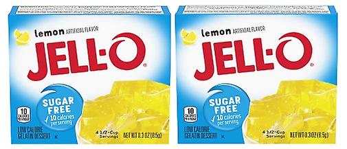 Jell-O Zitrone Zuckerfrei Instant Jello Gelatine Mix 2er Pack
