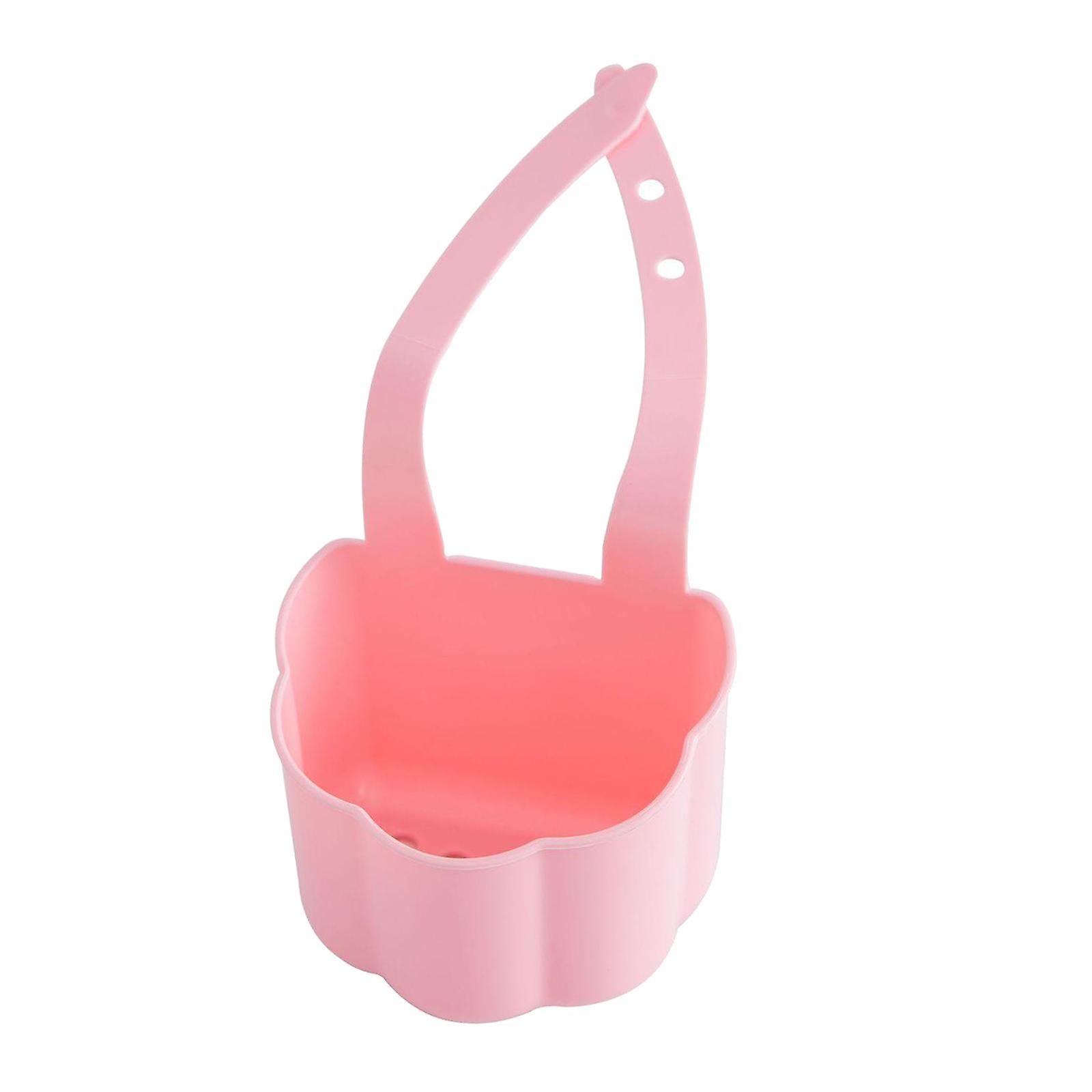 Kitchen Sink Storage Hanging Basket Sink Basket Strainer  Pink
