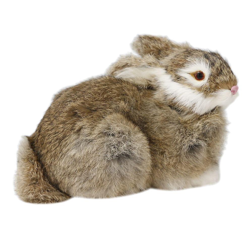 Simulation Relastic Rabbit Home Decorations- Brown