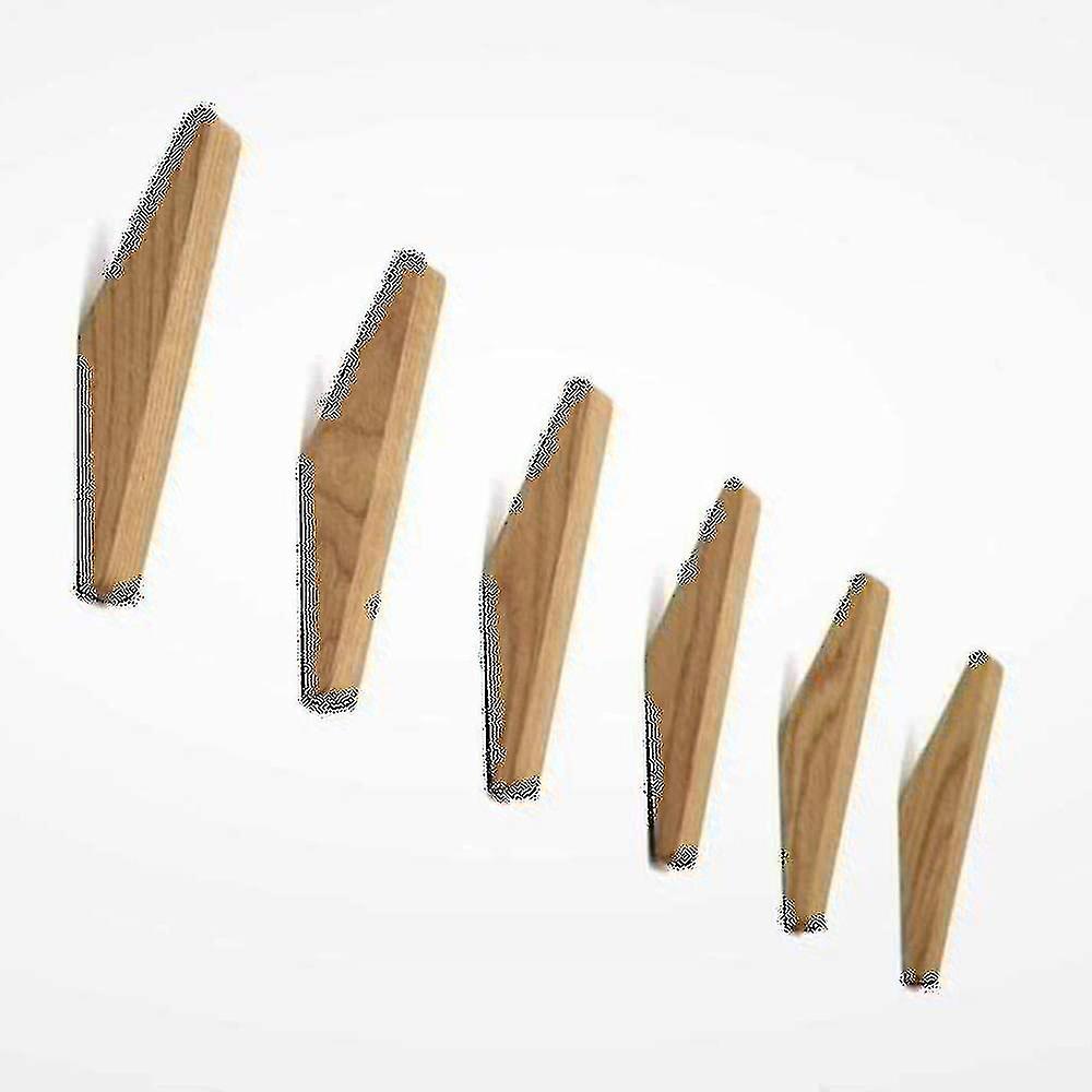 6 Pieces Vintage Wooden Hooks Wooden Hooks 5 Kg Load Capacity, Wall Hooks Bathrobe Hooks Hat Hooks Coat Hooks Multipurpose Hooks Key Hooks (set Of 6)