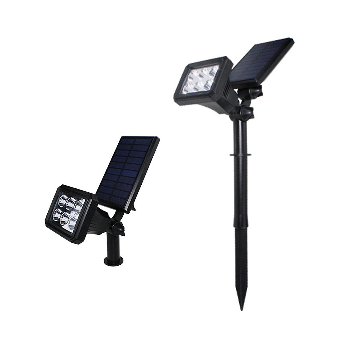 6Led Solar Power Spotlight: Rgb/warm/white Light For Outdoor Garden, Pathway, Lawn, Wall Security Lamp