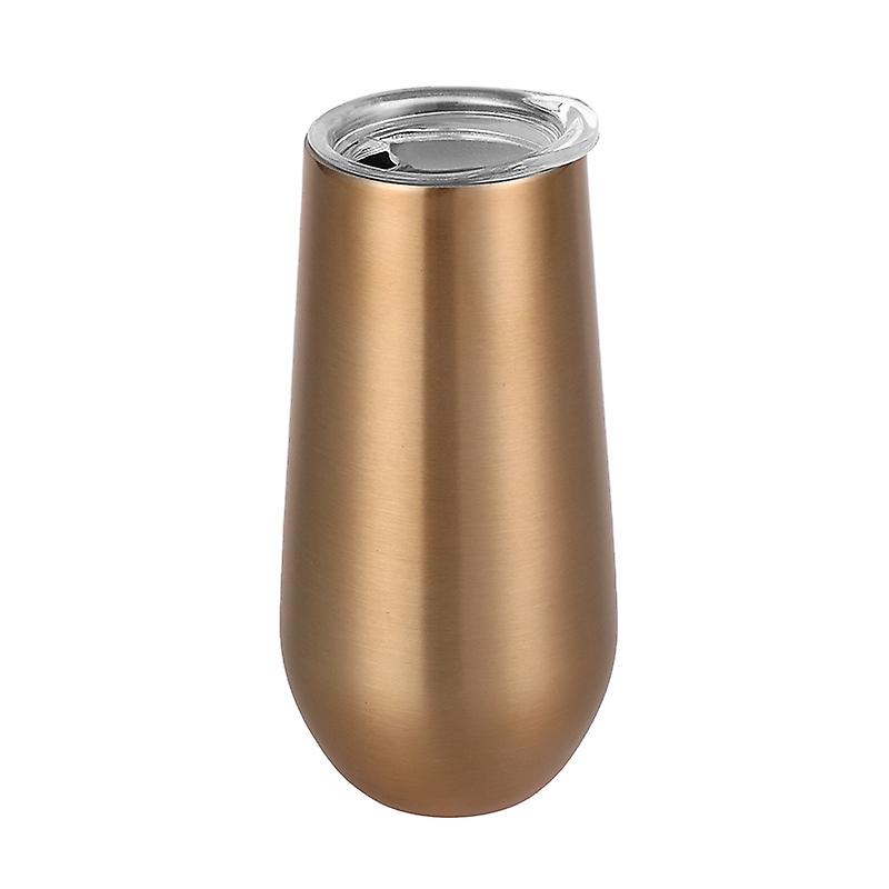 180ml Mini 6oz Yumurta Kabuğu Kupası İç ve Dış 304 Paslanmaz Çelik Şarap Kadehi Vakum U-şekilli Isı Yalıtımı Şampanya Kadehi