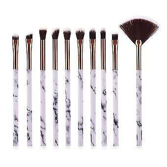 Make-up-Pinsel, 10 Make-up-Pinsel mit Marmorstruktur, Foundation, Lidschatten, Augen-Make-up, Make-up-Pinsel-Werkzeug