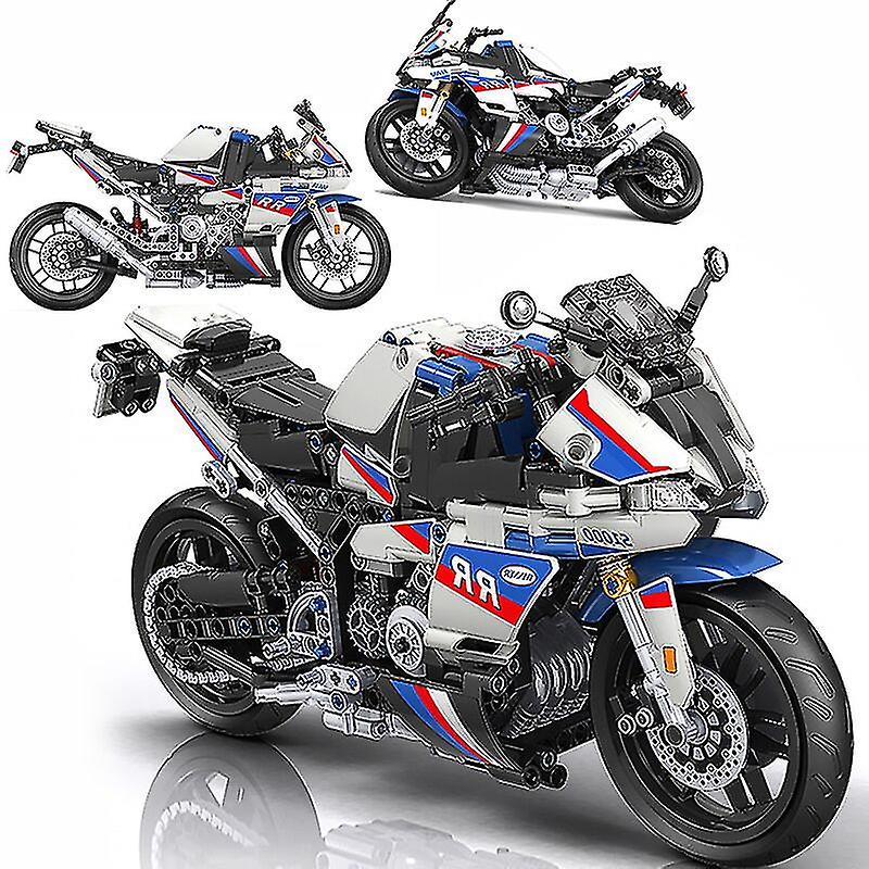 Technical Moc Famous Race Motorcycle Model Building Blocks Educat