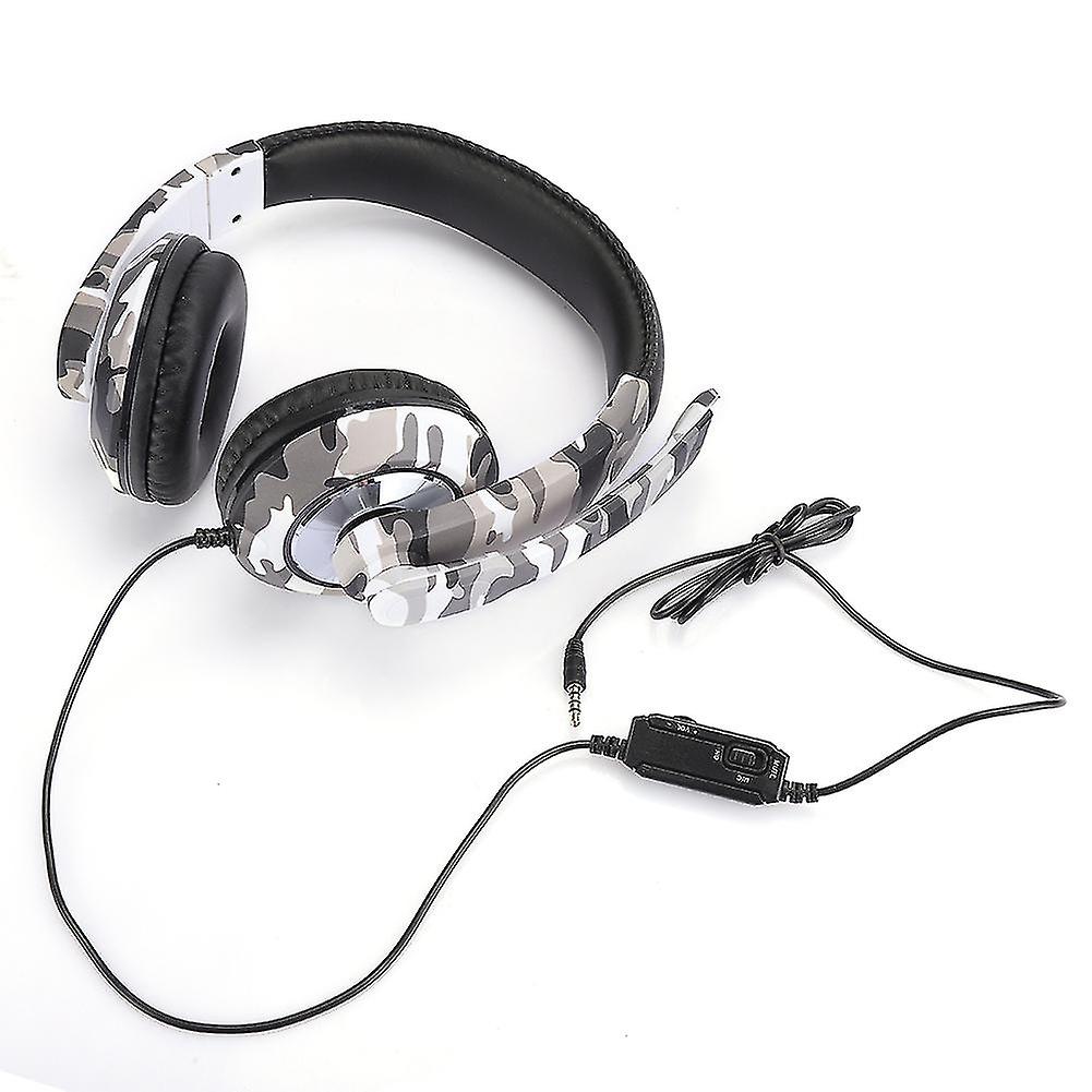 Gaming Headset for PS4, White Camouflage