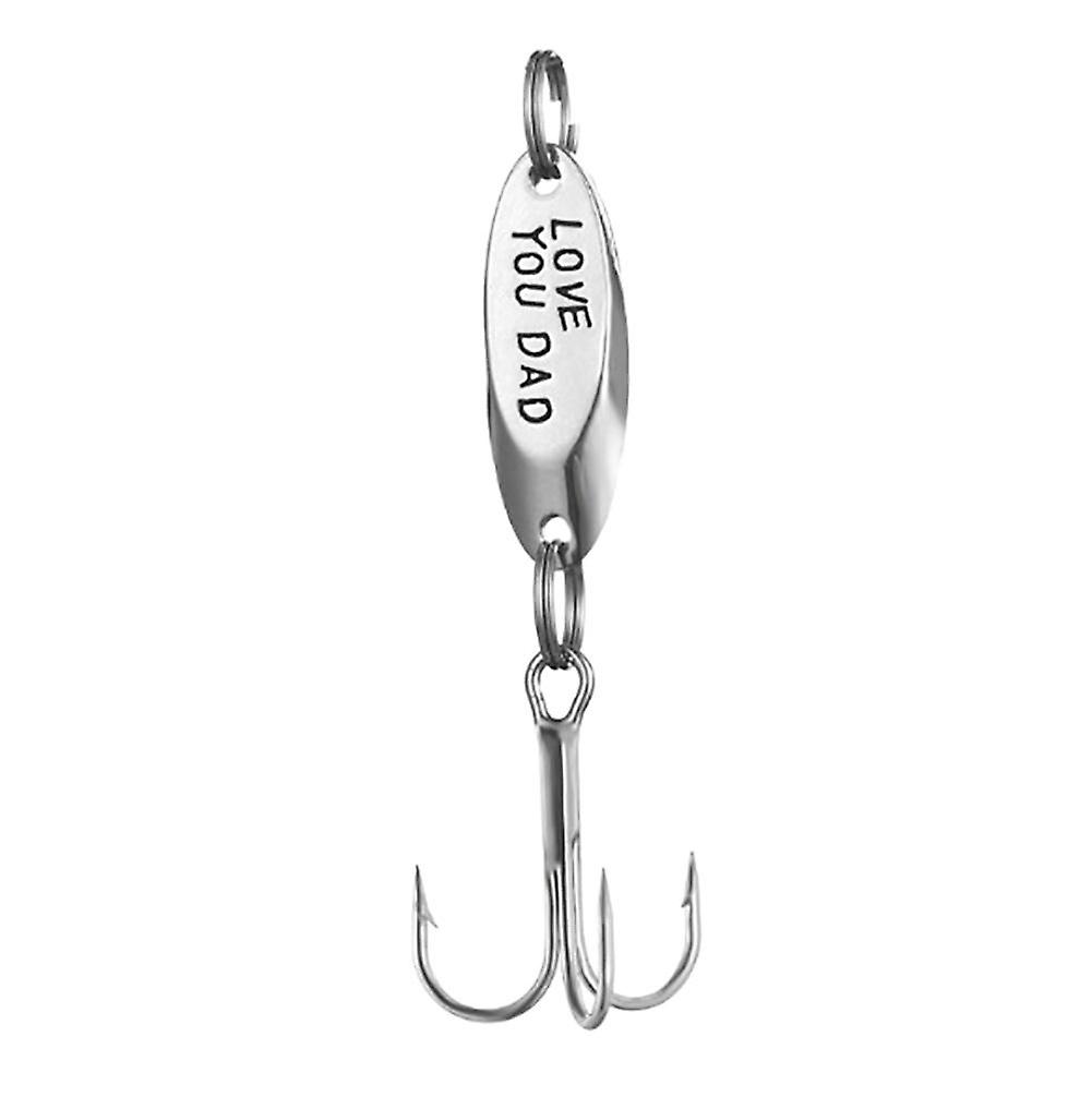 手紙はフィッシュフックペンダントキーホルダーキーリングキーチェーンの日の贈り物を刻んだ