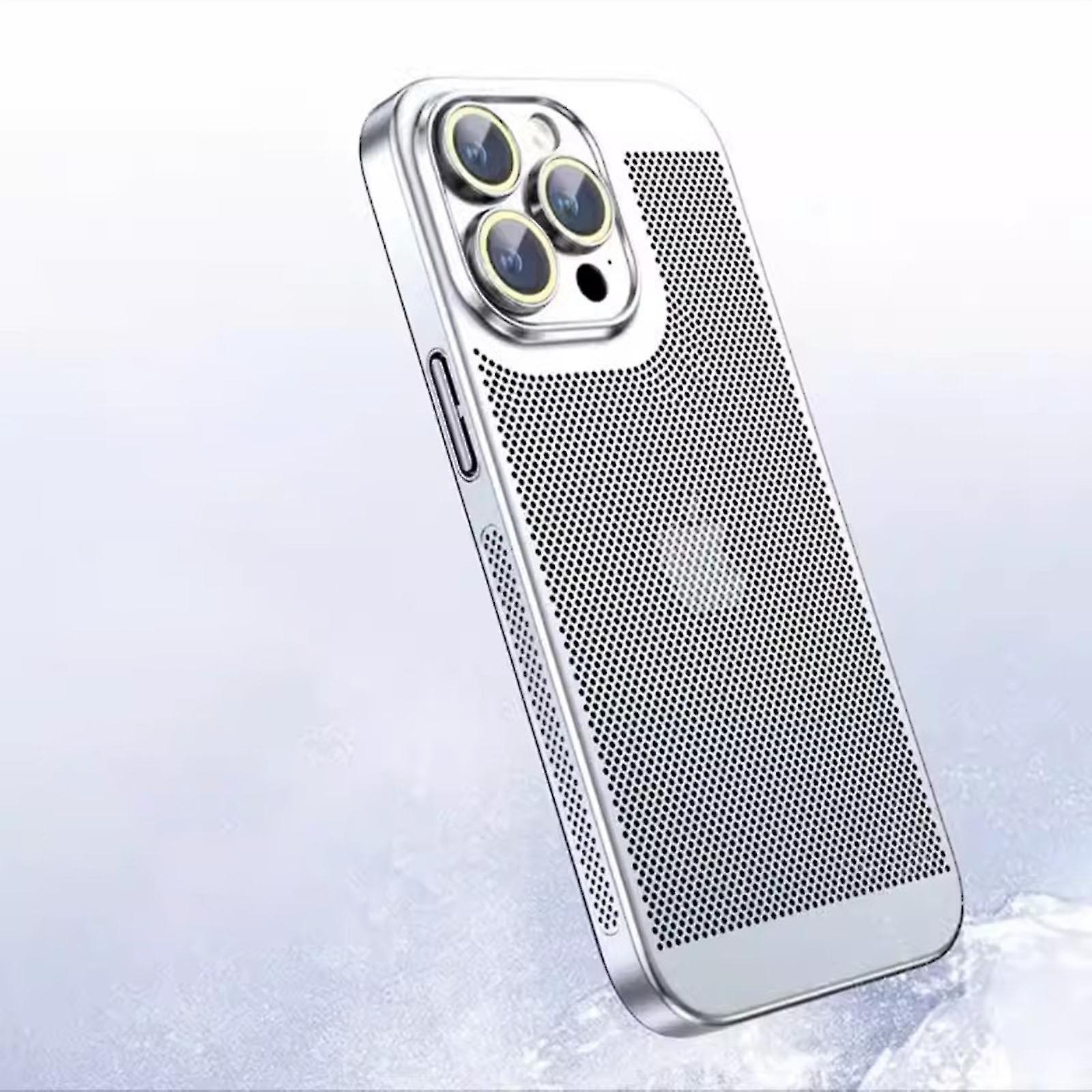 Electroplating Heat Dissipation Phone Case, Heat Dissipation Plating Fine Hole Protector Phone Case For Iphone 15 Pro Max/ 15 Ultra