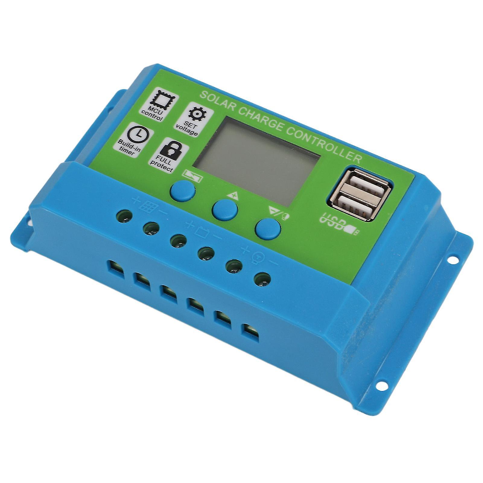Solar Charge Controller Digital Display Parameters Adjustable Solar Panel Charger Controller 12V 24V Adaptive 10A 