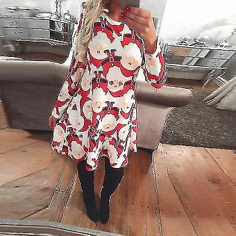 Womens Party Christmas Dresses Ladies Holiday Xmas Santa Claus Swing Mini  Dress Snowman | Fruugo QA