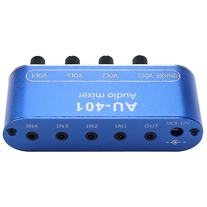 Stereo Mixer (4 Input ,1 Output ) Individually Controls Board Diy Headphones Amplifier Case Dc12v
