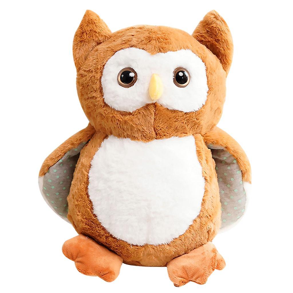 Eule Plüsch Spielzeug Dekor Figur Simulation Weiche Eule für Kinder Grau 25cm
