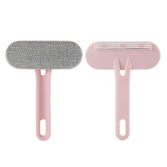 Clothes Defuzzer Lint Remover Delicate Brush Hangable Double-sided DogsHairBrush