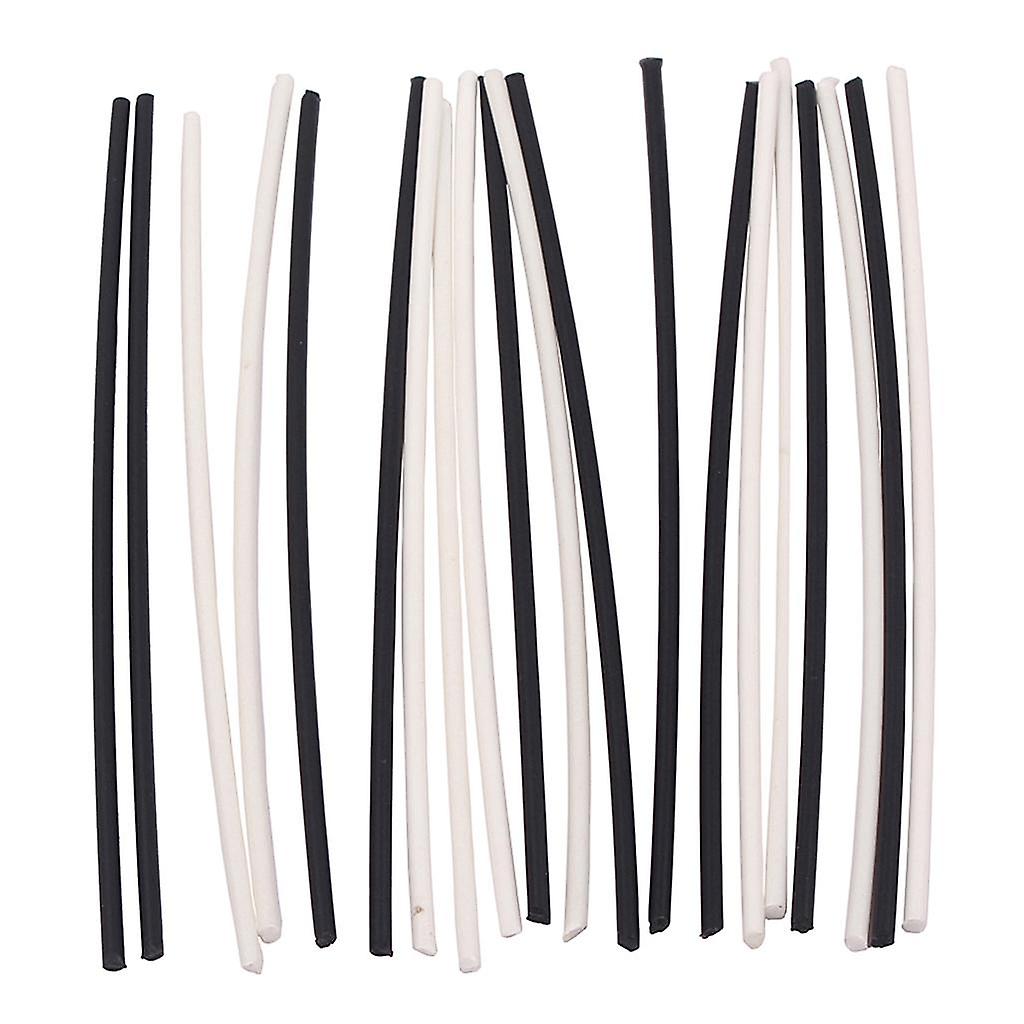 20 Pieces ABS Plastic Guitar Side Dot Markers Rods 2mm Diameter Black&White