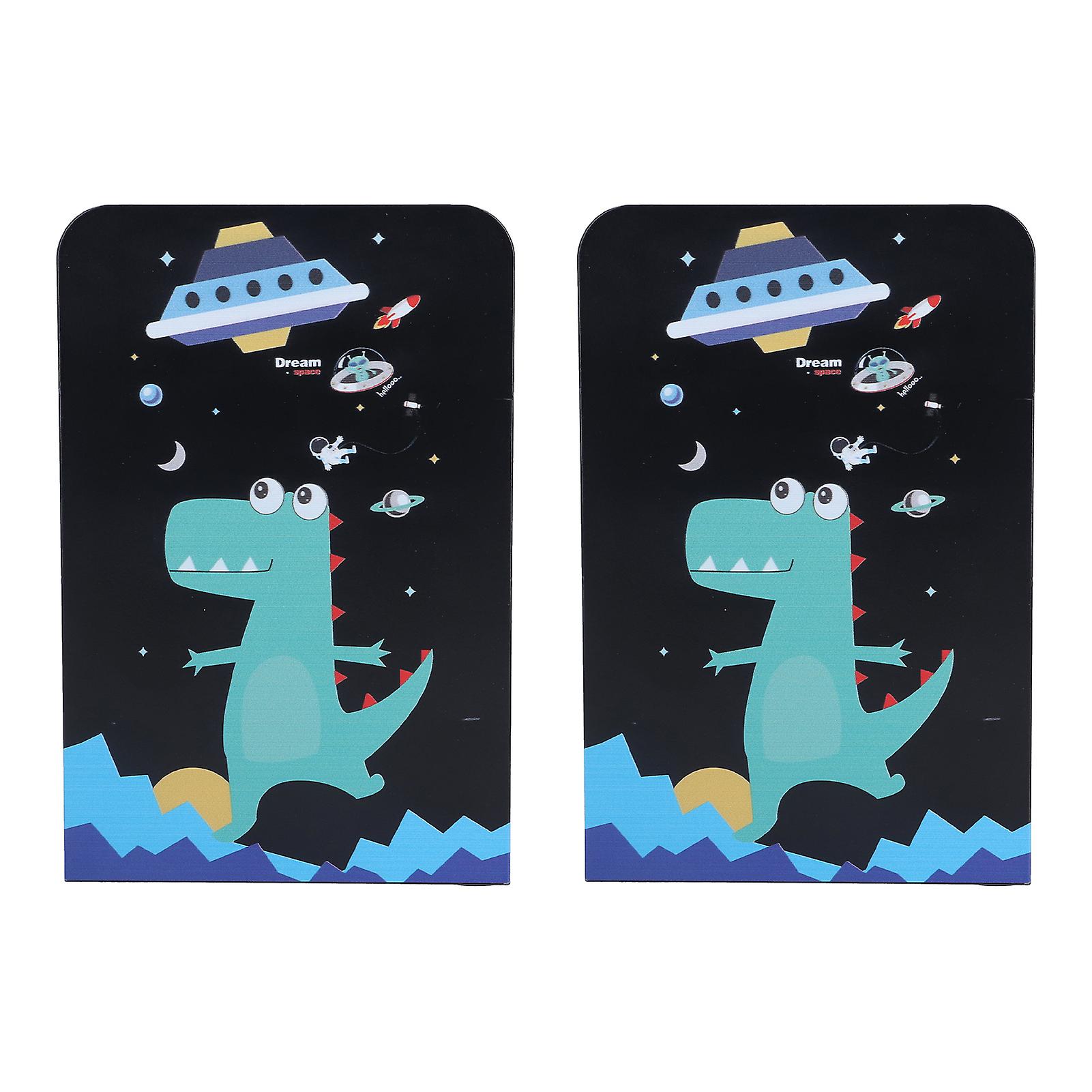 2 Pcs Bookends Creative Personality Large Capacity Desktop Storage Bookshelf Book Stand