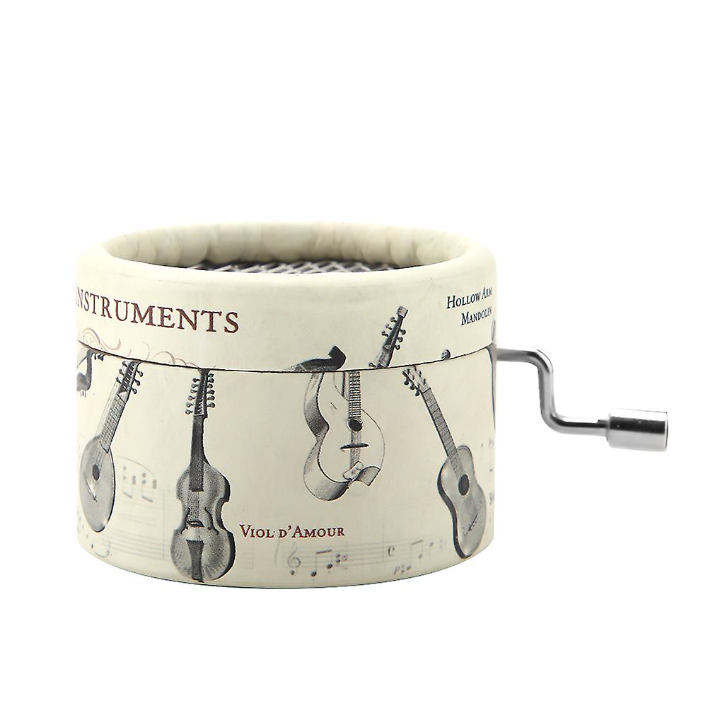 ミニバイオリンパターンハンドクランクオルゴールメカニカルクラシッククラフトバースデーギフト