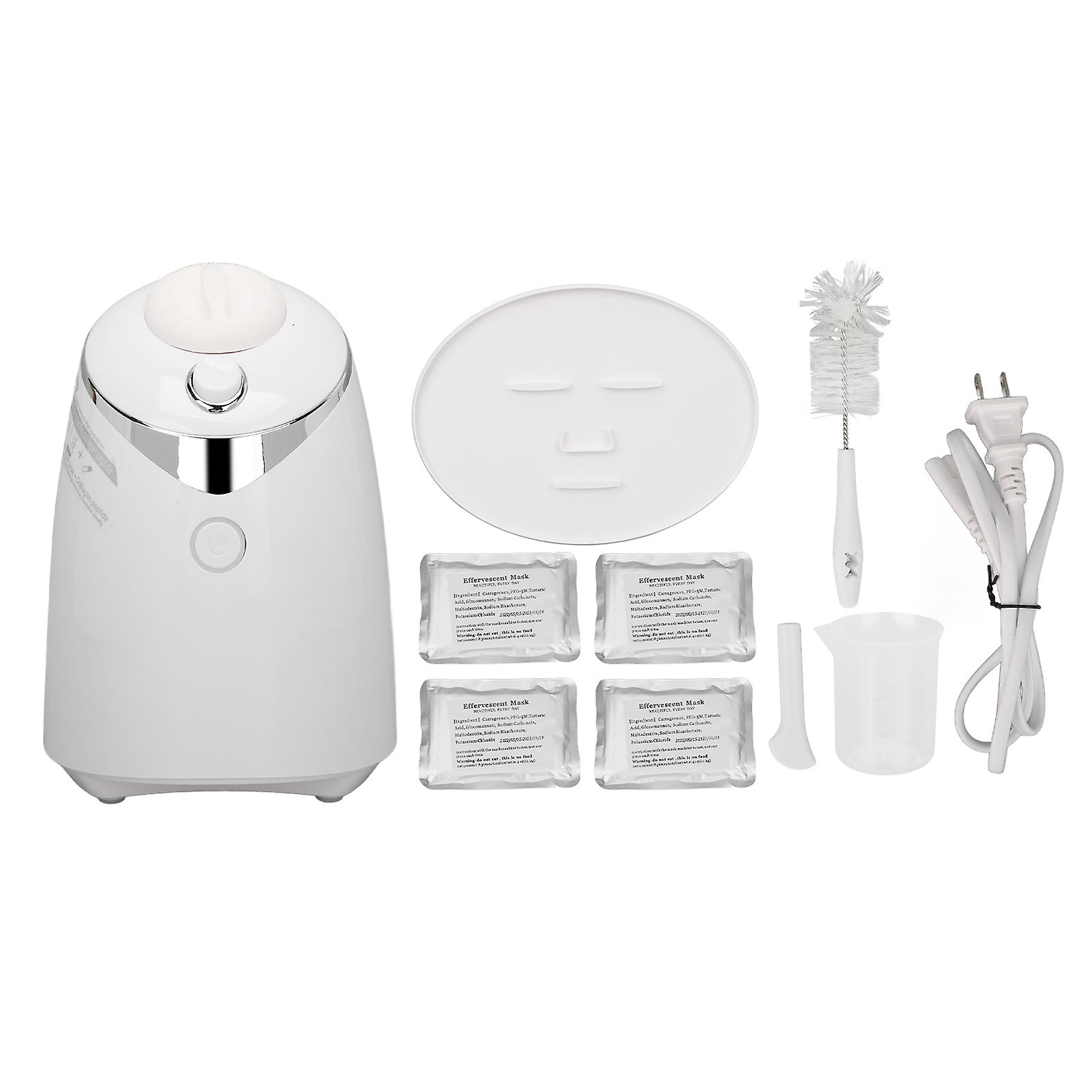 フルーツフェイスマスクメーカーDIY自動英語音声プロンプトオートクリーンセラミックライナーホワイトフェイシャルマスクマシンUSプラグ110~240V