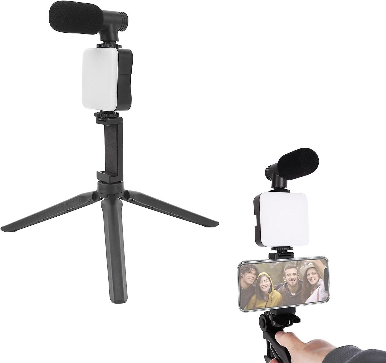 Video Conference Lighting Kit, Phone Live Streaming Kit, Desktop Selfie Light with Tripod Stand Phon