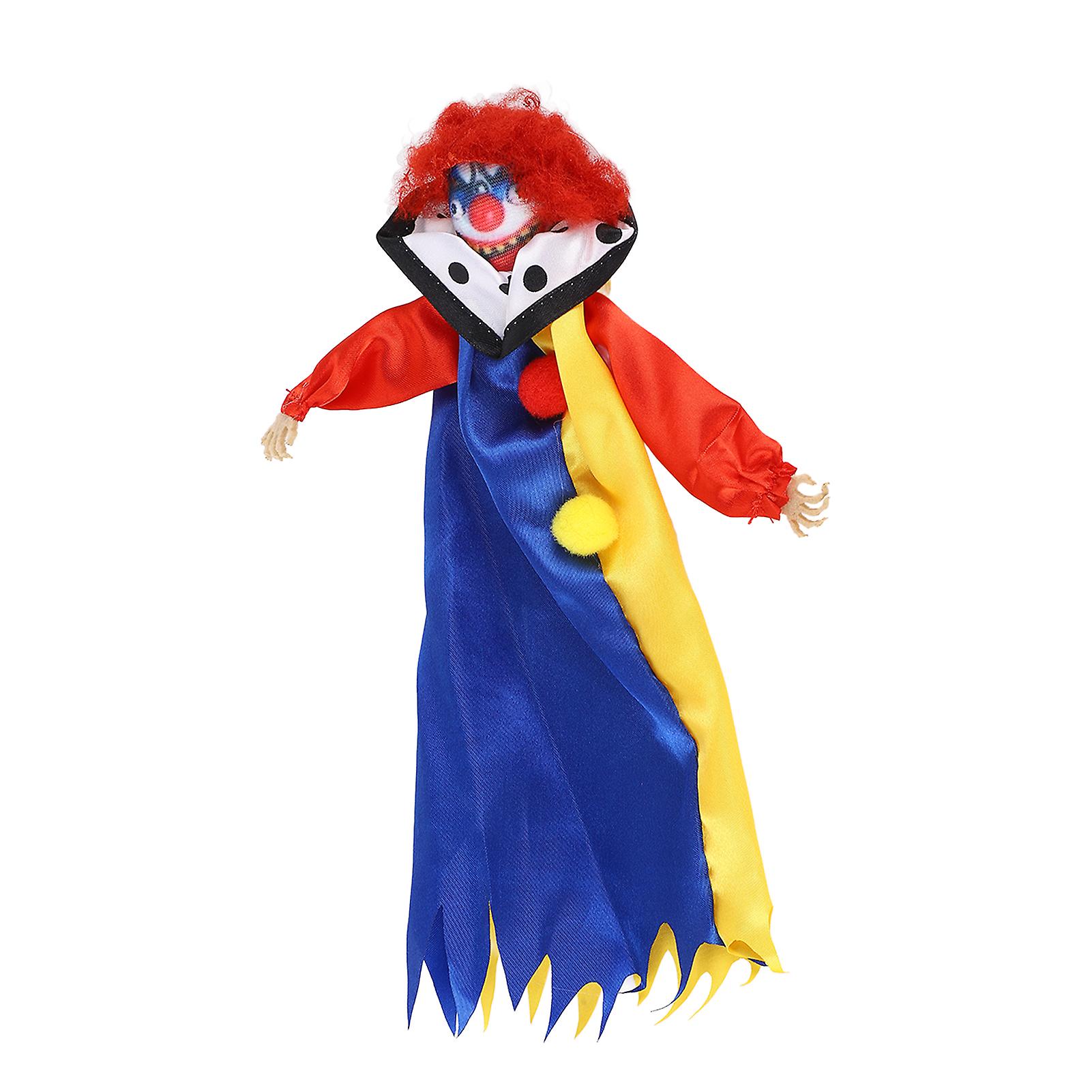 Halloween Clown Doll - Scary Eerie Hanging Ornament for Horror-Themed Activities Blue