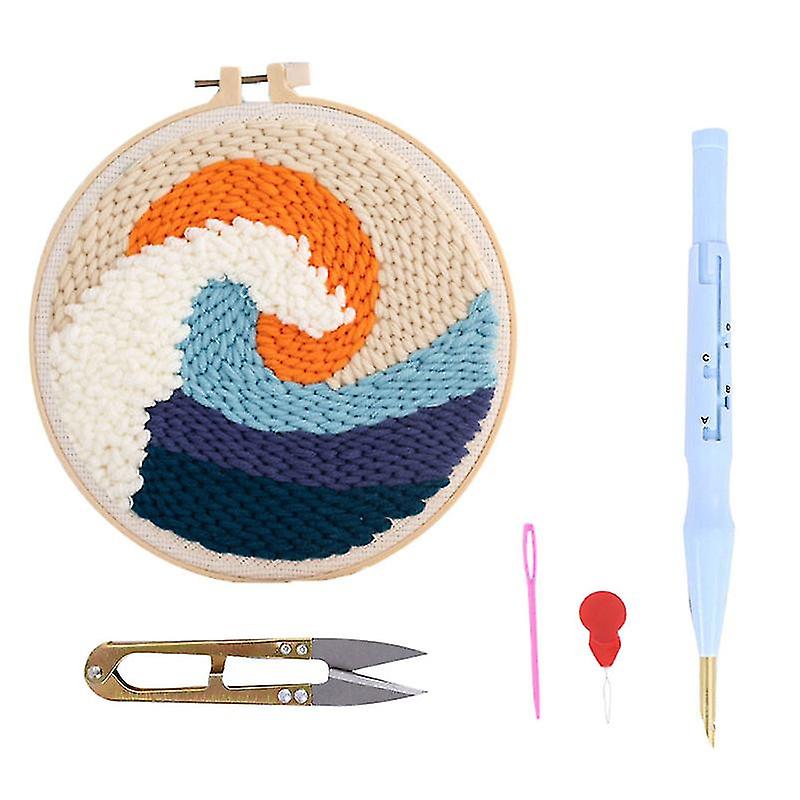 1set Punch Embroidery Kit For Beginners