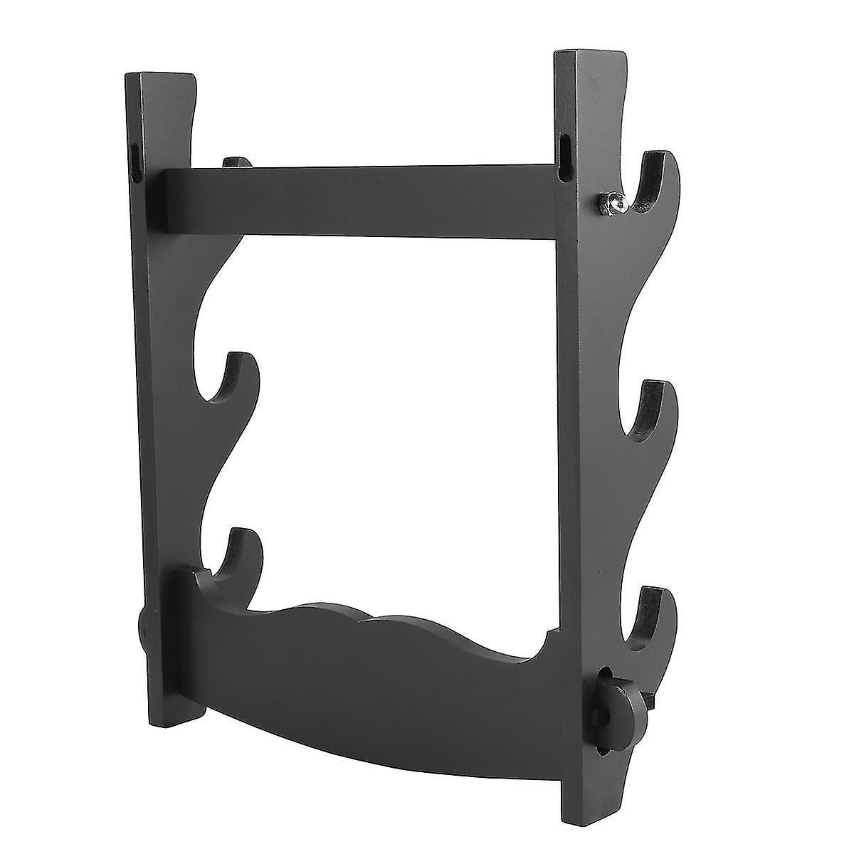 3 Tier Wall Mount Sword Katana Holder Stand Hanger Bracket Rack Display